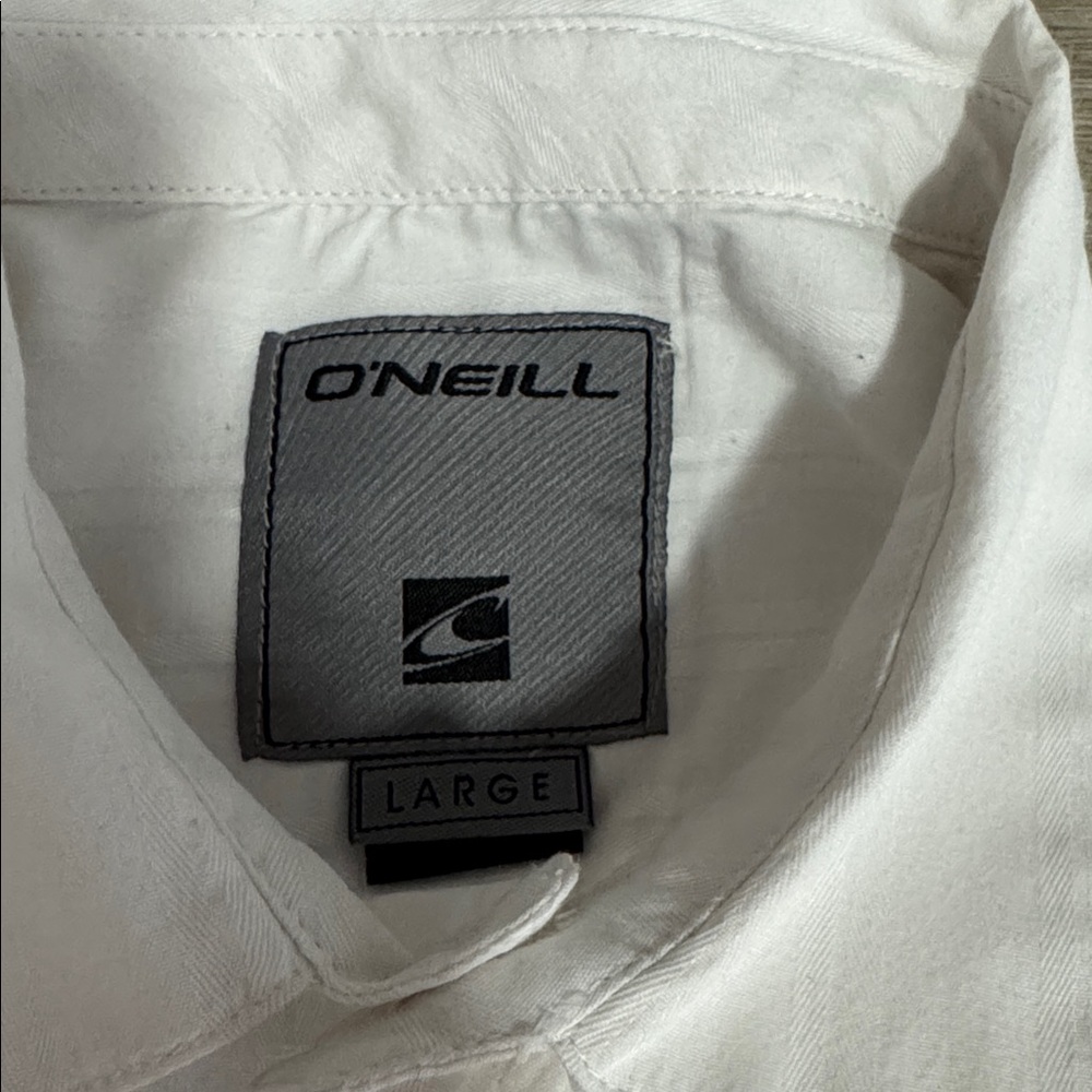 O'Neill Boys White Short Sleeve Button-Down Shirt - Picture 2 of 3
